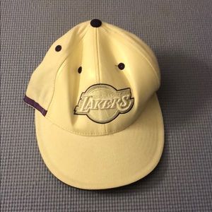 White and purple lakers hat